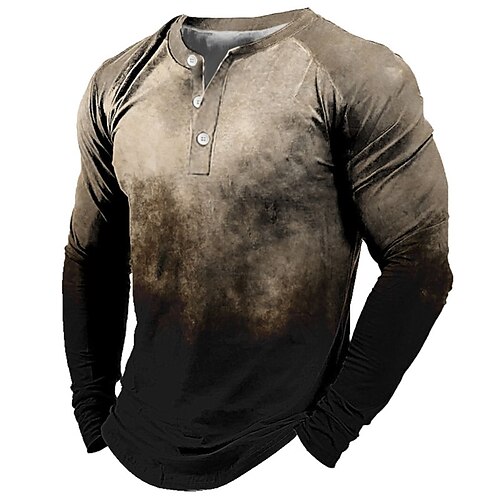 Herre Henley-skjorte T-Shirts Grafisk Farveblok Hældning Henley Tøj 3D-udskrivning udendørs Afslappet Langærmet Patchwork Knap ned Mode Designer Bekvem
Herre Henley-skjorte T-Shirts Grafisk Farveblok Hældning Henley Tøj 3D-udskrivning udendørs Afslappet Langærmet Patchwork Knap ned Mode Designer Bekvem