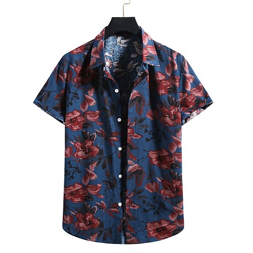 Men's Shirt Summer Hawaiian Shirt Floral Graphic Prints Turndown Blue Street Casual Short Sleeves Button-Down Print Clothing Apparel Tropical Fashion Hawaiian Designer
Men's Shirt Summer Hawaiian Shirt Floral Graphic Prints Turndown Blue Street Casual Short Sleeves Button-Down Print Clothing Apparel Tropical Fashion Hawaiian Designer