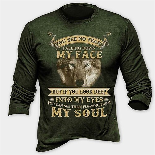 Herre T-shirt Ulv Grafiske tryk Rund hals Varm Stempling Gade Ferierejse Langærmet Tøj Designer Basale Moderne Moderne
Herre T-shirt Ulv Grafiske tryk Rund hals Varm Stempling Gade Ferierejse Langærmet Tøj Designer Basale Moderne Moderne