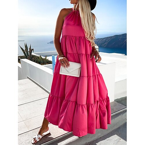 Dame Lang kjole Maxikjole Hverdagskjole Swing Kjole Sommerkjole Vanlig Afslappet Moderne Fest Ferie Ferierejse Drapering Åben ryg Uden ærmer Rund hals Kjole Regulær Blå Rosa Forår Sommer S M L XL
Dame Lang kjole Maxikjole Hverdagskjole Swing Kjole Sommerkjole Vanlig Afslappet Moderne Fest Ferie Ferierejse Drapering Åben ryg Uden ærmer Rund hals Kjole Regulær Blå Rosa Forår Sommer S M L XL