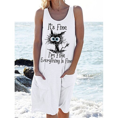 Dame Afslappet påklædning T shirt kjole Tank Top Kjole Bogstaver Mælkebøtte Lomme Trykt mønster Rund hals Mini kjole Gade udendørs Daglig Uden ærmer Regulær Sort Hvid Sommer Forår S M L XL XXL
Dame Afslappet påklædning T shirt kjole Tank Top Kjole Bogstaver Mælkebøtte Lomme Trykt mønster Rund hals Mini kjole Gade udendørs Daglig Uden ærmer Regulær Sort Hvid Sommer Forår S M L XL XXL