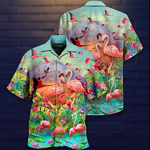 Per uomo Camicia Camicia hawaiana Fenicottero Stampe astratte San Valentino Foglie Collo ripiegabile Blu Informale Per eventi Manica corta Bottone giù Stampa Abbigliamento Tropicale Di tendenza
Per uomo Camicia Camicia hawaiana Fenicottero Stampe astratte San Valentino Foglie Collo ripiegabile Blu Informale Per eventi Manica corta Bottone giù Stampa Abbigliamento Tropicale Di tendenza