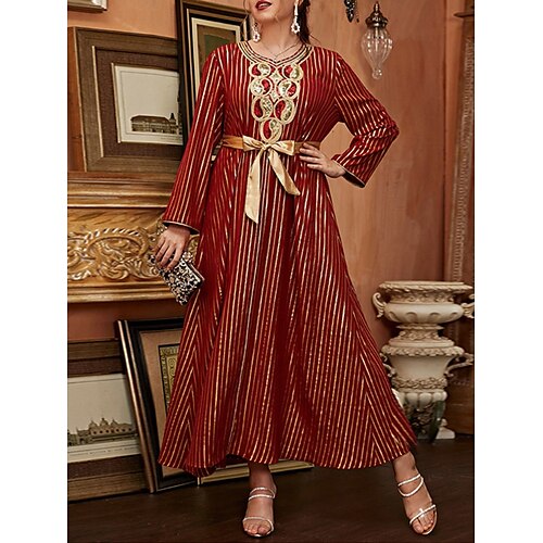 Per donna Plus Size Abito casual Vestito svasato Abito vintage Banda Abito lungo Abito lungo Manica lunga Lacci Collage Girocollo Classico Giornaliero Rosso Inverno Autunno XL 3XL 4XL
Per donna Plus Size Abito casual Vestito svasato Abito vintage Banda Abito lungo Abito lungo Manica lunga Lacci Collage Girocollo Classico Giornaliero Rosso Inverno Autunno XL 3XL 4XL