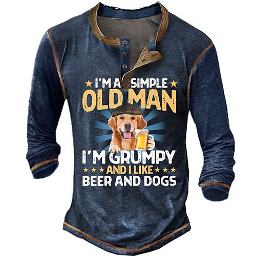 Herre Henley-skjorte T-Shirts Grafisk Dyr Hund Henley Tøj 3D-udskrivning udendørs Afslappet Langærmet Knap ned Trykt mønster Mode Designer Bekvem
Herre Henley-skjorte T-Shirts Grafisk Dyr Hund Henley Tøj 3D-udskrivning udendørs Afslappet Langærmet Knap ned Trykt mønster Mode Designer Bekvem