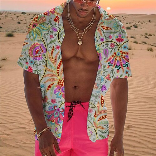 Men's Shirt Summer Hawaiian Shirt Floral Graphic Prints Turndown Yellow Green Street Casual Short Sleeves Button-Down Print Clothing Apparel Tropical Fashion Boho Hawaiian
Men's Shirt Summer Hawaiian Shirt Floral Graphic Prints Turndown Yellow Green Street Casual Short Sleeves Button-Down Print Clothing Apparel Tropical Fashion Boho Hawaiian