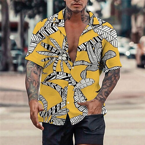 Men's Shirt Summer Hawaiian Shirt Graphic Prints Leaves Turndown Yellow Blue Casual Holiday Short Sleeve Button-Down Print Clothing Apparel Tropical Fashion Hawaiian Soft
Men's Shirt Summer Hawaiian Shirt Graphic Prints Leaves Turndown Yellow Blue Casual Holiday Short Sleeve Button-Down Print Clothing Apparel Tropical Fashion Hawaiian Soft