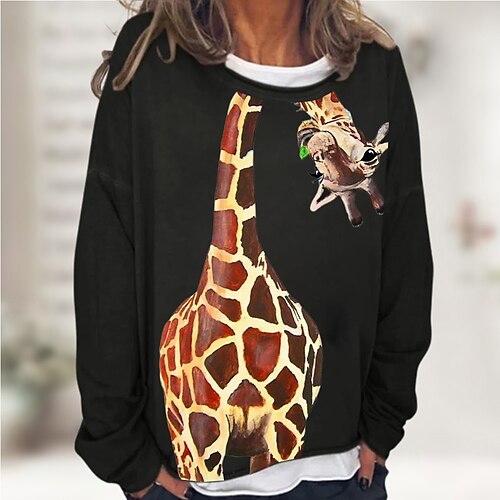 Dyr Giraf Sweatshirt Trøje med rund hals Anime Klassisk Gadestil Hattetrøje Til Dame Voksne 3D-udskrivning 100% Polyester Afslappet / Hverdag
Dyr Giraf Sweatshirt Trøje med rund hals Anime Klassisk Gadestil Hattetrøje Til Dame Voksne 3D-udskrivning 100% Polyester Afslappet / Hverdag