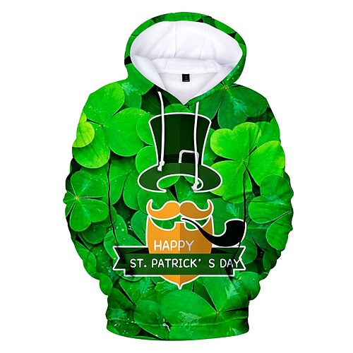 St. Patrick's Day Shamrock Irish Hoodie Anime Front Pocket Graphic Hoodie For Men's Women's Unisex Adults' 3D Print 100% Polyester Casual Daily
St. Patrick's Day Shamrock Irish Hoodie Anime Front Pocket Graphic Hoodie For Men's Women's Unisex Adults' 3D Print 100% Polyester Casual Daily