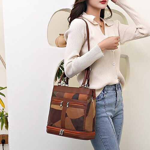 Dame Crossbody taske Skuldertaske Pusletaske Tote PU Læder Handle ind Daglig Geometrisk Camouflage sort Sort Kaffe
Dame Crossbody taske Skuldertaske Pusletaske Tote PU Læder Handle ind Daglig Geometrisk Camouflage sort Sort Kaffe
