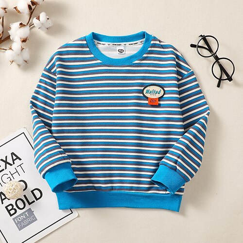 Børn Drenge Sweatshirt bluse Stribe Langærmet Børne Top udendørs Sweatshirt Mode Daglig Blå Grøn Forår 7-13 år
Børn Drenge Sweatshirt bluse Stribe Langærmet Børne Top udendørs Sweatshirt Mode Daglig Blå Grøn Forår 7-13 år