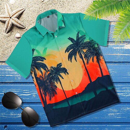 Men's Shirt Summer Hawaiian Shirt Coconut Tree Graphic Prints Turndown Green Casual Holiday Short Sleeve Button-Down Print Clothing Apparel Tropical Fashion Hawaiian Soft
Men's Shirt Summer Hawaiian Shirt Coconut Tree Graphic Prints Turndown Green Casual Holiday Short Sleeve Button-Down Print Clothing Apparel Tropical Fashion Hawaiian Soft