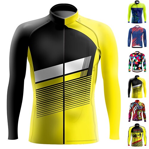21Grams Per uomo Maglia da ciclismo Manica lunga Bicicletta Superiore con 3 tasche posteriori Ciclismo da montagna Cicismo su strada Traspirante Traspirazione umidità Asciugatura rapida Strisce
21Grams Per uomo Maglia da ciclismo Manica lunga Bicicletta Superiore con 3 tasche posteriori Ciclismo da montagna Cicismo su strada Traspirante Traspirazione umidità Asciugatura rapida Strisce