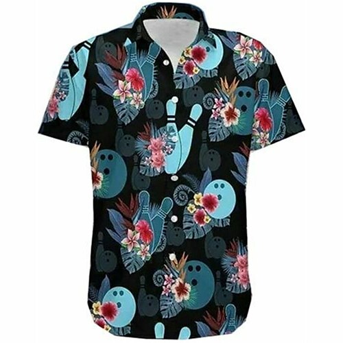 Men's Shirt Summer Hawaiian Shirt Floral Graphic Prints Bowling Ball Turndown Blue Street Casual Short Sleeves Button-Down Print Clothing Apparel Tropical Fashion Hawaiian Designer
Men's Shirt Summer Hawaiian Shirt Floral Graphic Prints Bowling Ball Turndown Blue Street Casual Short Sleeves Button-Down Print Clothing Apparel Tropical Fashion Hawaiian Designer
