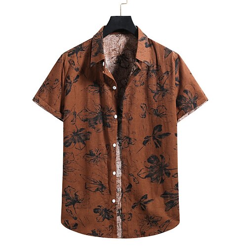 Men's Shirt Summer Hawaiian Shirt Floral Graphic Prints Turndown Brown Street Casual Short Sleeves Button-Down Print Clothing Apparel Tropical Fashion Hawaiian Designer
Men's Shirt Summer Hawaiian Shirt Floral Graphic Prints Turndown Brown Street Casual Short Sleeves Button-Down Print Clothing Apparel Tropical Fashion Hawaiian Designer