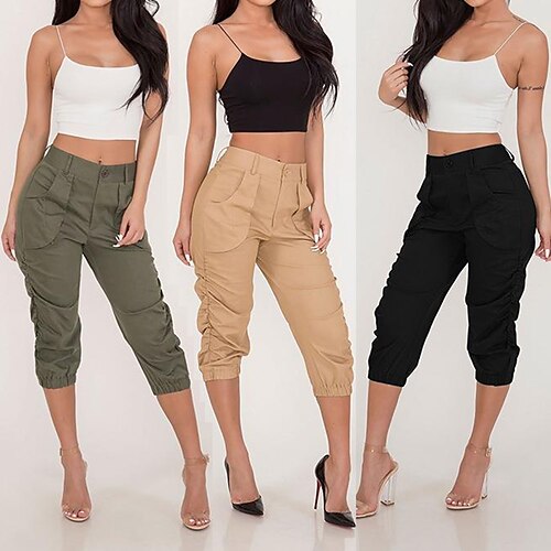 Per donna Pantaloni cargo Nero Bianco Vino Di tendenza Casual / quotidiano Tasche laterali Polpaccio Comfort Liscio S M L XL 2XL
Per donna Pantaloni cargo Nero Bianco Vino Di tendenza Casual / quotidiano Tasche laterali Polpaccio Comfort Liscio S M L XL 2XL
