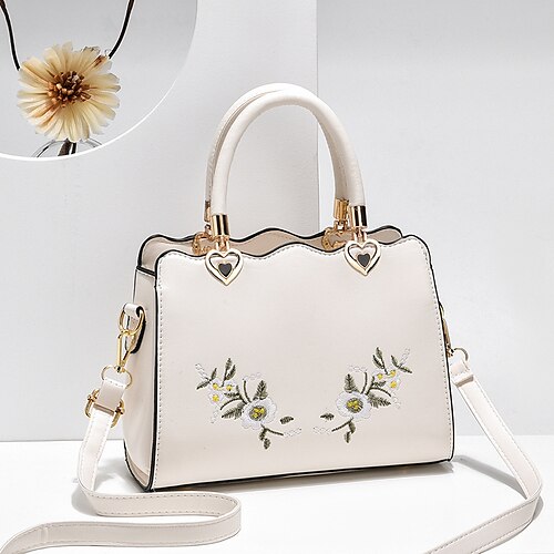 Dame Håndtaske Skuldertaske Pusletaske Tote PU Læder Handle ind Daglig Blomst Broderi Sort Hvid Lyserød
Dame Håndtaske Skuldertaske Pusletaske Tote PU Læder Handle ind Daglig Blomst Broderi Sort Hvid Lyserød