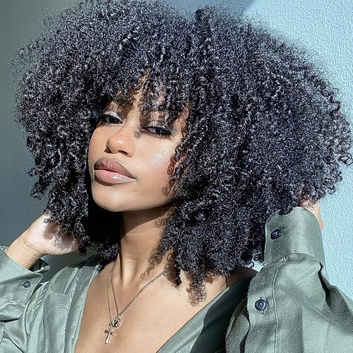kort krøllet afro paryk med pandehår til sorte kvinder kinky krøllet hår paryk afro syntetiske hele parykker
kort krøllet afro paryk med pandehår til sorte kvinder kinky krøllet hår paryk afro syntetiske hele parykker
