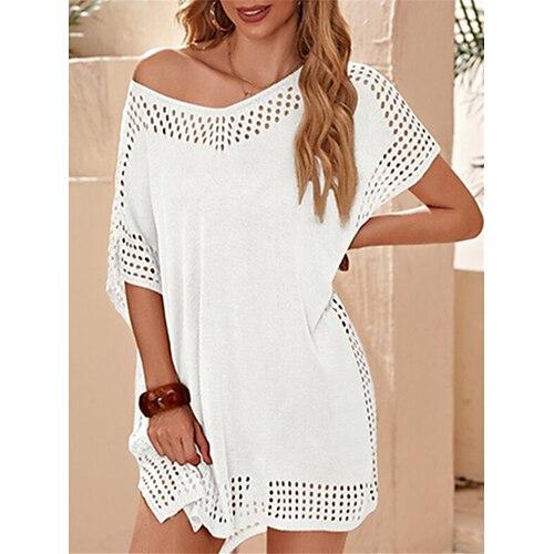 copricostume da donna abito da spiaggia abbigliamento da spiaggia mini abito scava fuori moda sottile casual tinta unita scollo a V mezza manica vestibilità ampia vacanza quotidiana nero bianco 2023
copricostume da donna abito da spiaggia abbigliamento da spiaggia mini abito scava fuori moda sottile casual tinta unita scollo a V mezza manica vestibilità ampia vacanza quotidiana nero bianco 2023