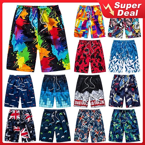 Men's Swim Shorts Swim Trunks Board Shorts Beach Shorts Pocket Drawstring Straight Leg Animal Plaid Color Block Comfort Knee Length Outdoor Daily Holiday Streetwear Casual 1 2 Micro-elastic
Men's Swim Shorts Swim Trunks Board Shorts Beach Shorts Pocket Drawstring Straight Leg Animal Plaid Color Block Comfort Knee Length Outdoor Daily Holiday Streetwear Casual 1 2 Micro-elastic