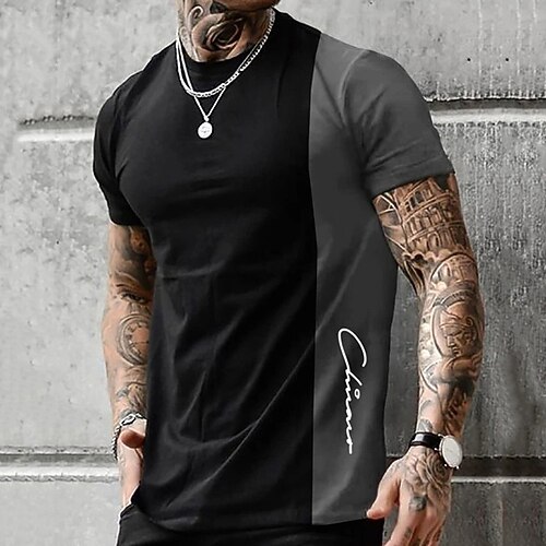 Homens Camiseta Camisetas Gráfico Bloco de cor Gola Redonda Roupa Impressão 3D Ao ar livre Casual Manga Curta Imprimir Vintage Moda Designer
Homens Camiseta Camisetas Gráfico Bloco de cor Gola Redonda Roupa Impressão 3D Ao ar livre Casual Manga Curta Imprimir Vintage Moda Designer