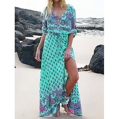 abito lungo spaccato bohemia da donna abito maxi abito casual abito boho abito stampato floreale a righe casual quotidiano vacanze stampa mezza manica abito con scollo a V vestibilità ampia vino rosa
abito lungo spaccato bohemia da donna abito maxi abito casual abito boho abito stampato floreale a righe casual quotidiano vacanze stampa mezza manica abito con scollo a V vestibilità ampia vino rosa