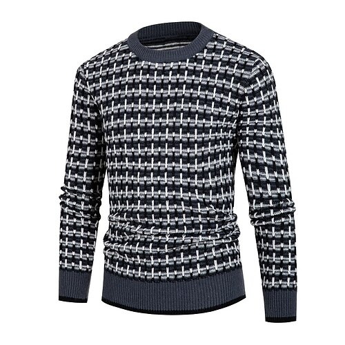 Herre Genser Pullover genser Riflet Strikke Strikket Ruter Crew-hals Stilfull Fritid Dagligdagstøy Feriereise Klær Vår & Vinter Svart Gul M L XL
Herre Genser Pullover genser Riflet Strikke Strikket Ruter Crew-hals Stilfull Fritid Dagligdagstøy Feriereise Klær Vår & Vinter Svart Gul M L XL