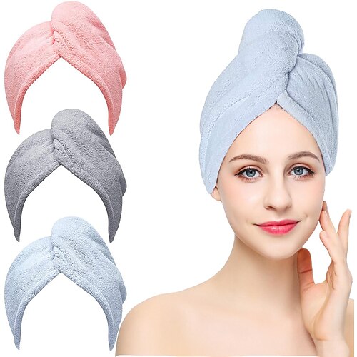 3 Packs Microfiber Hair Towel,Hair Turbans for Wet Hair, Drying Hair Wrap Towels for Curly Hair Women Anti Frizz
3 Packs Microfiber Hair Towel,Hair Turbans for Wet Hair, Drying Hair Wrap Towels for Curly Hair Women Anti Frizz