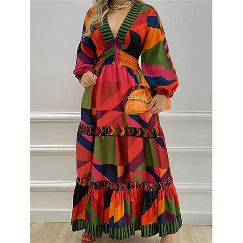 Per donna Abito lungo Abito lungo Abito casual Vestito svasato Fantasia geometrica Di tendenza Romantico Giornaliero Da mare Per uscire Stampa Manica lunga A V Vestito Morbido Rosso Primavera Autunno
Per donna Abito lungo Abito lungo Abito casual Vestito svasato Fantasia geometrica Di tendenza Romantico Giornaliero Da mare Per uscire Stampa Manica lunga A V Vestito Morbido Rosso Primavera Autunno