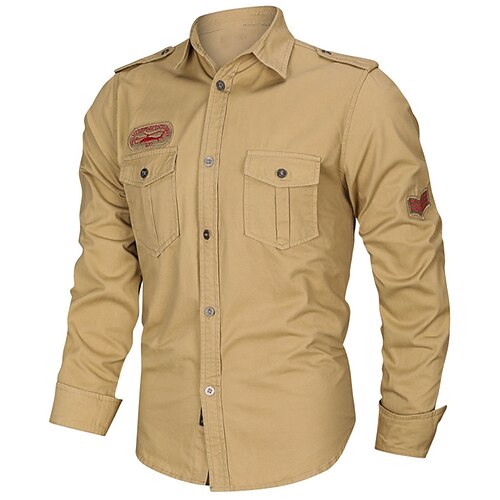 Herre Arbejdsskjorter Button Up skjorte Sommer skjorte Cargo skjorte Casual skjorte Sort Kongeblå Kakifarvet militærgrøn Langærmet Vanlig Knaphul udendørs Arbejde Lomme Tøj 100 % bomuld Mode
Herre Arbejdsskjorter Button Up skjorte Sommer skjorte Cargo skjorte Casual skjorte Sort Kongeblå Kakifarvet militærgrøn Langærmet Vanlig Knaphul udendørs Arbejde Lomme Tøj 100 % bomuld Mode