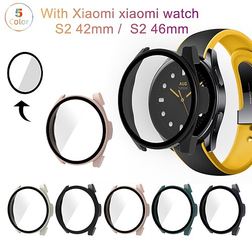 1 Pack Watch Case with Screen Protector Compatible with Xiaomi xiaomi watch S2 42mm / xiaomi watch S2 46mm Scratch Resistant Rugged Bumper Full Cover Hard PC Watch Cover
1 Pack Watch Case with Screen Protector Compatible with Xiaomi xiaomi watch S2 42mm / xiaomi watch S2 46mm Scratch Resistant Rugged Bumper Full Cover Hard PC Watch Cover
