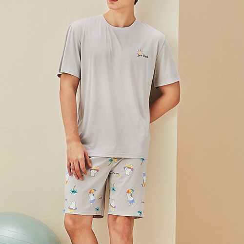 Per uomo loungewear Set pigiama Top e pantaloncini del pigiama 1 set Stampe astratte Moda Informale Interni Giornaliero Da letto Cotone Traspirante Morbido Girocollo Manica corta maglietta
Per uomo loungewear Set pigiama Top e pantaloncini del pigiama 1 set Stampe astratte Moda Informale Interni Giornaliero Da letto Cotone Traspirante Morbido Girocollo Manica corta maglietta