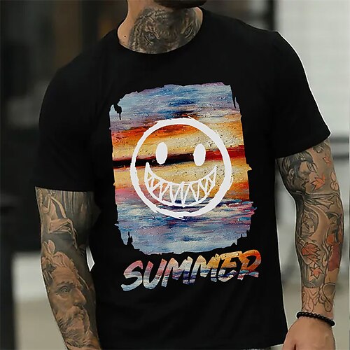 Herre T-shirt Tegneserie Grafiske tryk Rund hals Varm Stempling Gade Ferierejse Kort Ærme Tøj Designer Basale Moderne Moderne
Herre T-shirt Tegneserie Grafiske tryk Rund hals Varm Stempling Gade Ferierejse Kort Ærme Tøj Designer Basale Moderne Moderne
