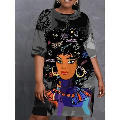 Per donna Plus Size Abito casual Abito a T shirt Vestito a trapezio Pop art Vestito longuette Manica corta Stampa Girocollo Di tendenza Giornaliero Nero Arancione Primavera Estate L XL XXL 3XL
Per donna Plus Size Abito casual Abito a T shirt Vestito a trapezio Pop art Vestito longuette Manica corta Stampa Girocollo Di tendenza Giornaliero Nero Arancione Primavera Estate L XL XXL 3XL