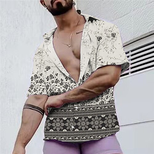 Men's Shirt Summer Hawaiian Shirt Floral Graphic Prints Turndown Apricot Green Street Casual Short Sleeves Button-Down Print Clothing Apparel Tropical Fashion Boho Hawaiian
Men's Shirt Summer Hawaiian Shirt Floral Graphic Prints Turndown Apricot Green Street Casual Short Sleeves Button-Down Print Clothing Apparel Tropical Fashion Boho Hawaiian