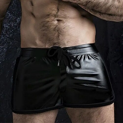 Herre Casual shorts Shorts i imitert skinn Ensfarget Komfort Myk Hjem Avslappet Klubbantrekk Sexy Wetlook Svart Hvit
Herre Casual shorts Shorts i imitert skinn Ensfarget Komfort Myk Hjem Avslappet Klubbantrekk Sexy Wetlook Svart Hvit