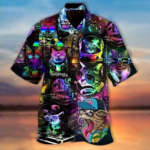 Men's Shirt Summer Hawaiian Shirt Cat Graphic Prints Turndown Purple Casual Holiday Short Sleeve Button-Down Print Clothing Apparel Streetwear Cool Hawaiian Designer
Men's Shirt Summer Hawaiian Shirt Cat Graphic Prints Turndown Purple Casual Holiday Short Sleeve Button-Down Print Clothing Apparel Streetwear Cool Hawaiian Designer