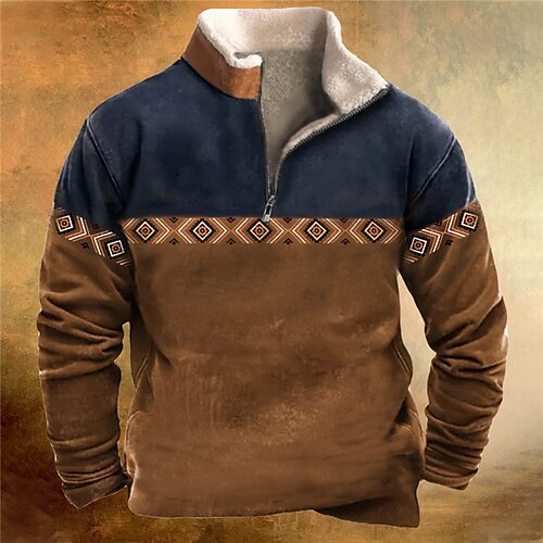 Homme Sweat zippé Sweat bleu marine Marron Gris foncé Demi fermeture éclair Graphic Bloc de couleur Imprimer Sport Loisir Casual du quotidien 3D effet Polaire Vêtement de rue Design Polaire fine
Homme Sweat zippé Sweat bleu marine Marron Gris foncé Demi fermeture éclair Graphic Bloc de couleur Imprimer Sport Loisir Casual du quotidien 3D effet Polaire Vêtement de rue Design Polaire fine