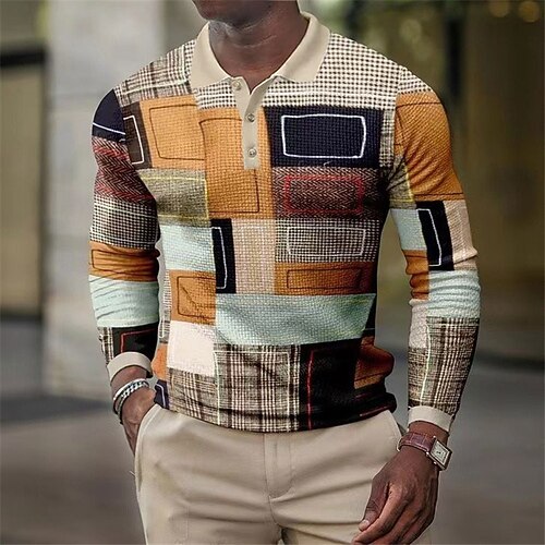 Per uomo POLO Camicia da golf Golf Polo a nido d'ape Stampe astratte Geometria Collo ripiegabile Giallo Rosso Blu Verde Cachi Esterno Strada Manica lunga Bottone giù Stampa Abbigliamento Di tendenza
Per uomo POLO Camicia da golf Golf Polo a nido d'ape Stampe astratte Geometria Collo ripiegabile Giallo Rosso Blu Verde Cachi Esterno Strada Manica lunga Bottone giù Stampa Abbigliamento Di tendenza