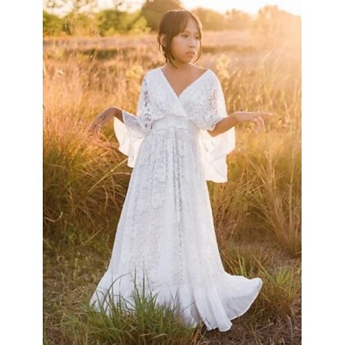 A tubino Lungo Abito da damigella d'onore bambina Ricevimento di matrimonio Bambine Abito da ballo carino Di pizzo con Tinta unita Boho Stile da spiaggia Misura 3-16 anni
A tubino Lungo Abito da damigella d'onore bambina Ricevimento di matrimonio Bambine Abito da ballo carino Di pizzo con Tinta unita Boho Stile da spiaggia Misura 3-16 anni