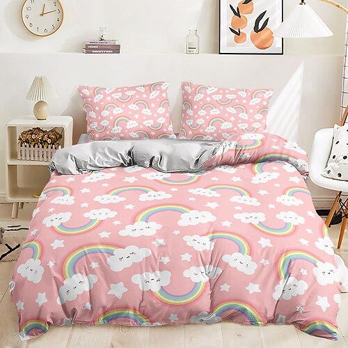 Juegos de cama con funda nórdica de dibujos animados de color rosa, funda de edredón con 1 funda de edredón o cobertor, 1 sábana, 2 fundas de almohada para cama doble/reina/rey (1 funda de almohada
Juegos de cama con funda nórdica de dibujos animados de color rosa, funda de edredón con 1 funda de edredón o cobertor, 1 sábana, 2 fundas de almohada para cama doble/reina/rey (1 funda de almohada