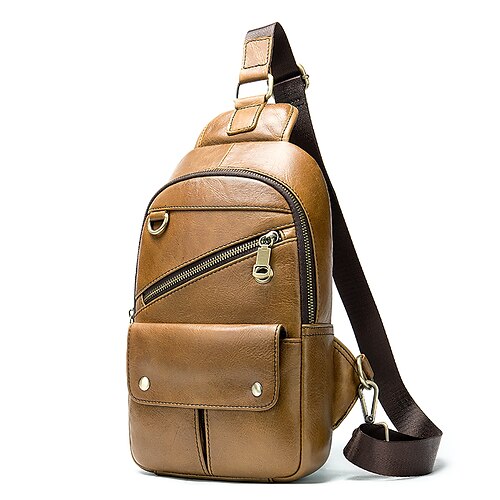 Per uomo Borsa a tracolla Sling Borsa a tracolla Pelle di nappa Cuoio Giornaliero Cerniera Tinta unica Liscio Marrone
Per uomo Borsa a tracolla Sling Borsa a tracolla Pelle di nappa Cuoio Giornaliero Cerniera Tinta unica Liscio Marrone
