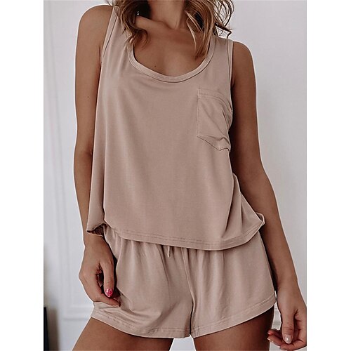 Per donna loungewear Completi Colore puro Sport Semplice Informale Interni Giornaliero Da mare Poliestere Traspirante Senza maniche Canotte Pantaloncini Tasche Primavera Estate Bianco Marrone
Per donna loungewear Completi Colore puro Sport Semplice Informale Interni Giornaliero Da mare Poliestere Traspirante Senza maniche Canotte Pantaloncini Tasche Primavera Estate Bianco Marrone