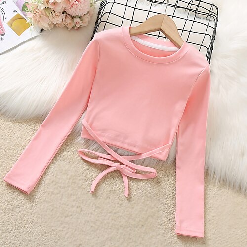 barn jente t-skjorte ensfarget casual print langermet crewneck mote 7-13 år høst rosa
barn jente t-skjorte ensfarget casual print langermet crewneck mote 7-13 år høst rosa
