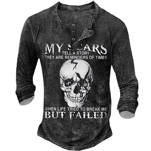 Herre Henley-skjorte 100% bomuldssyre-vaskeskjorte Lang ærmet skjorte Dødningehoveder Grafiske tryk Henley Varm Stempling Gade Ferierejse Langærmet Tøj Designer Basale Moderne Moderne
Herre Henley-skjorte 100% bomuldssyre-vaskeskjorte Lang ærmet skjorte Dødningehoveder Grafiske tryk Henley Varm Stempling Gade Ferierejse Langærmet Tøj Designer Basale Moderne Moderne