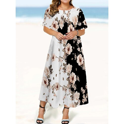 Dame Store størrelser Uformell kjole Kjole med A-linje Blomstret Lang kjole Maxikjole Kortermet Trykt mønster Crew-hals Mote Daglig Svart Mørkegrønn Sommer Vår L XL XXL 3XL 4XL
Dame Store størrelser Uformell kjole Kjole med A-linje Blomstret Lang kjole Maxikjole Kortermet Trykt mønster Crew-hals Mote Daglig Svart Mørkegrønn Sommer Vår L XL XXL 3XL 4XL