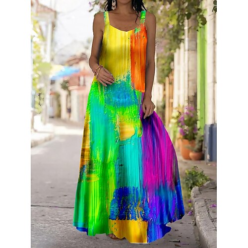 Per donna Abito lungo Abito lungo Vestito svasato Abito estivo Abito boho Arcobaleno Colorato Di tendenza Informale Giornaliero Da mare Fine settimana Stampa Senza maniche Con bretelline Vestito
Per donna Abito lungo Abito lungo Vestito svasato Abito estivo Abito boho Arcobaleno Colorato Di tendenza Informale Giornaliero Da mare Fine settimana Stampa Senza maniche Con bretelline Vestito