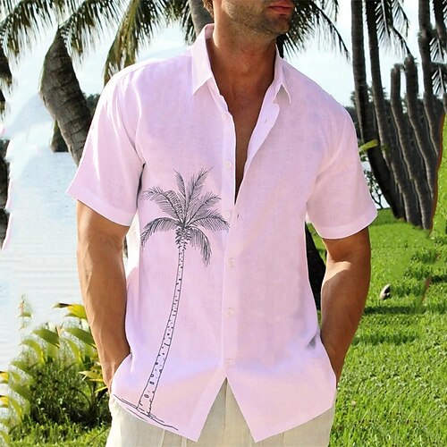 Herre linned skjorte Skjorte Button Up skjorte Sommer skjorte Casual skjorte Strandtrøje Hvid Lyserød Blå Kort Ærme Grafisk Aftæpning Sommer Gade Hawaiiansk Tøj Knap ned
Herre linned skjorte Skjorte Button Up skjorte Sommer skjorte Casual skjorte Strandtrøje Hvid Lyserød Blå Kort Ærme Grafisk Aftæpning Sommer Gade Hawaiiansk Tøj Knap ned