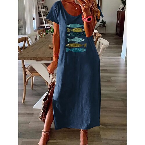 Dame Lang kjole Maxikjole Hverdagskjole Skift Kjole Print kjole Dyr Fisk Mode Gade udendørs Daglig Stævnemøde Delt Trykt mønster Kortærmet V-hals Kjole Regulær Navyblå Forår Sommer S M L XL XXL
Dame Lang kjole Maxikjole Hverdagskjole Skift Kjole Print kjole Dyr Fisk Mode Gade udendørs Daglig Stævnemøde Delt Trykt mønster Kortærmet V-hals Kjole Regulær Navyblå Forår Sommer S M L XL XXL