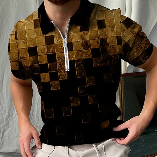 Herre POLO Trøje Golftrøje Zip Polo Ternet Grafiske tryk Aftæpning Gul Blå Grøn Lyseblå udendørs Gade Kort Ærme Lynlås Trykt mønster Tøj Mode Designer Afslappet Åndbart
Herre POLO Trøje Golftrøje Zip Polo Ternet Grafiske tryk Aftæpning Gul Blå Grøn Lyseblå udendørs Gade Kort Ærme Lynlås Trykt mønster Tøj Mode Designer Afslappet Åndbart