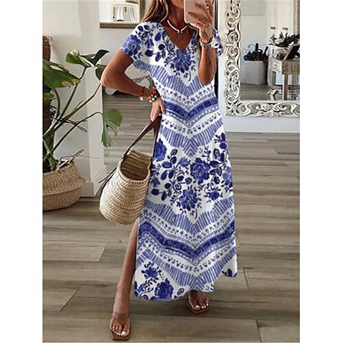 Per donna Abito lungo Abito lungo Abito casual Abito linea A Abito stampato Geometria Fiore decorativo Di tendenza Streetwear Giornaliero Appuntamento Da mare Spacco Stampa Manica corta A V Vestito
Per donna Abito lungo Abito lungo Abito casual Abito linea A Abito stampato Geometria Fiore decorativo Di tendenza Streetwear Giornaliero Appuntamento Da mare Spacco Stampa Manica corta A V Vestito